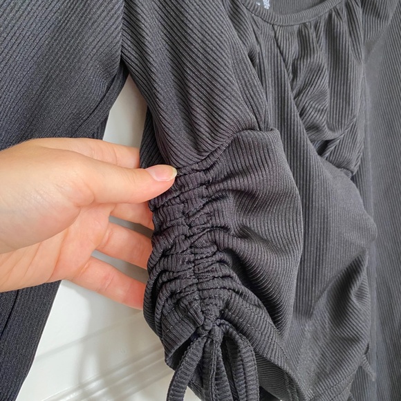 Asos - Ribbed Ruched Side Bust Top - Picture 7 of 11